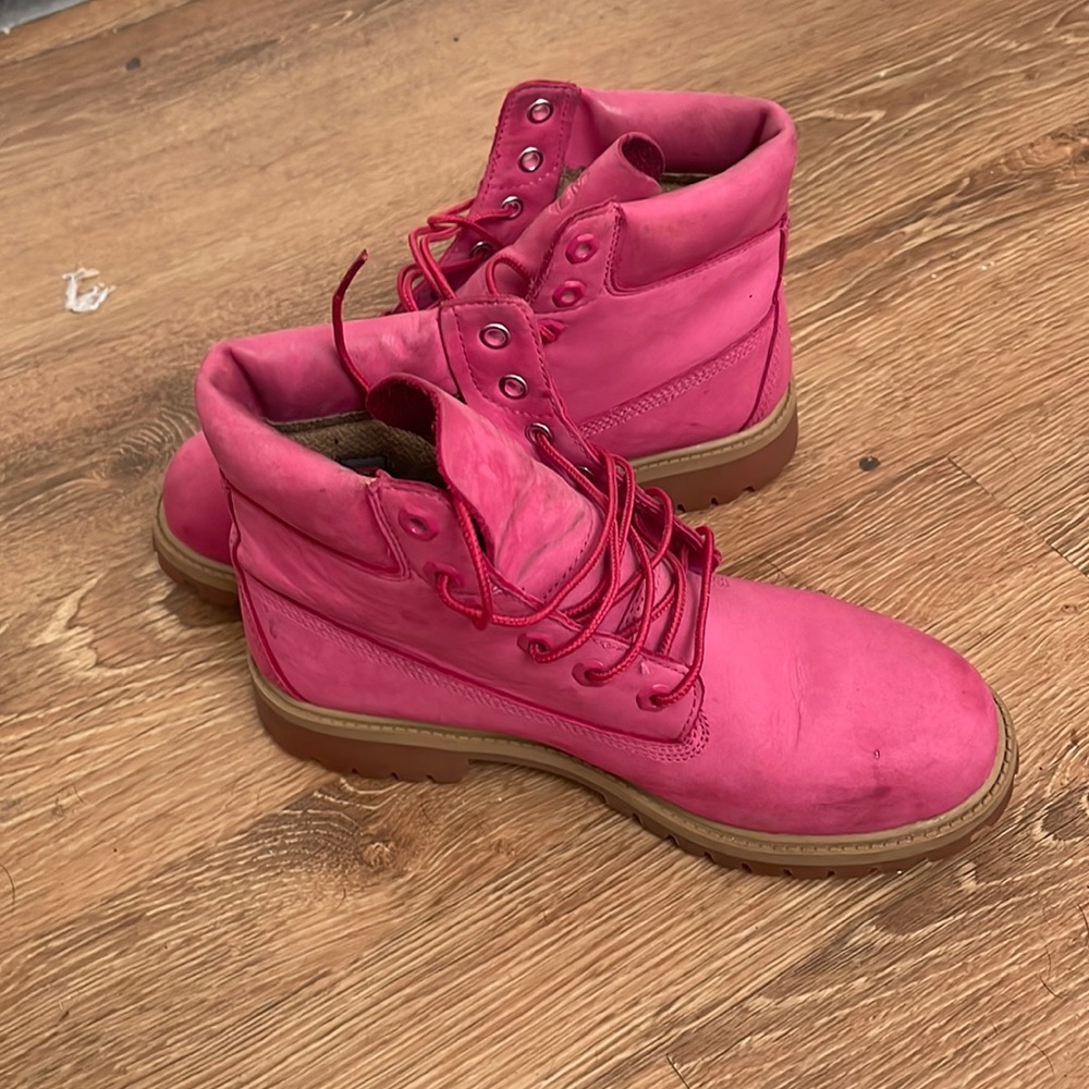 Darker pink timberland 6.5